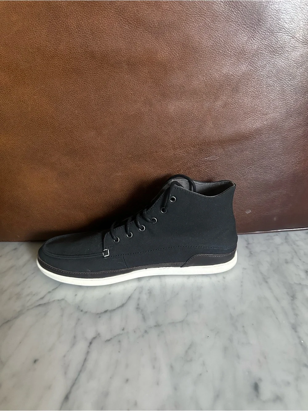 OluKai Nalukai Kapa Mid Boots Men’s Size 10 Black Textile Casual Chukka Shoes